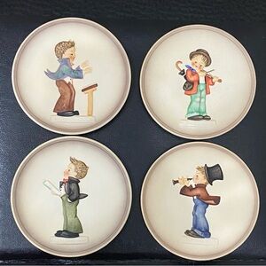 Lot of 4 Hummel Goebel Little Music Makers ‘84-‘87 Miniature Collectors' Plates